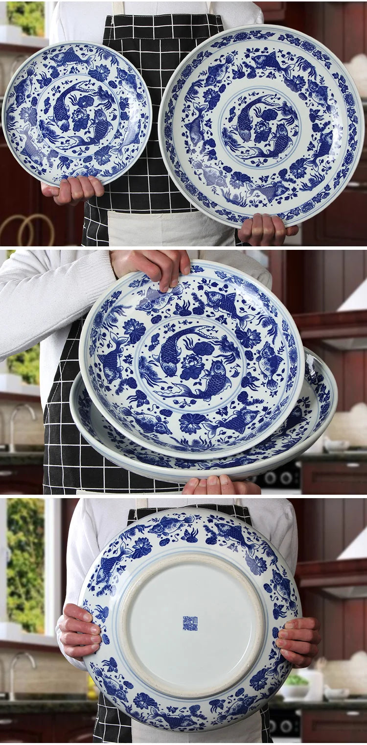 Imperial Blue: Porcelain Serving Plates