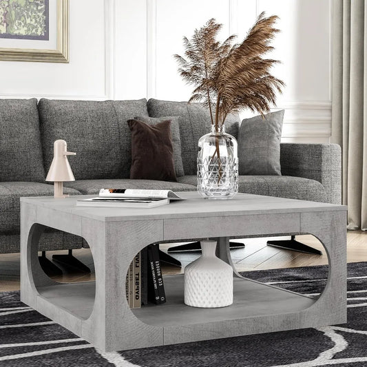 OvalEdge: 2-Tier Wooden Coffee Table