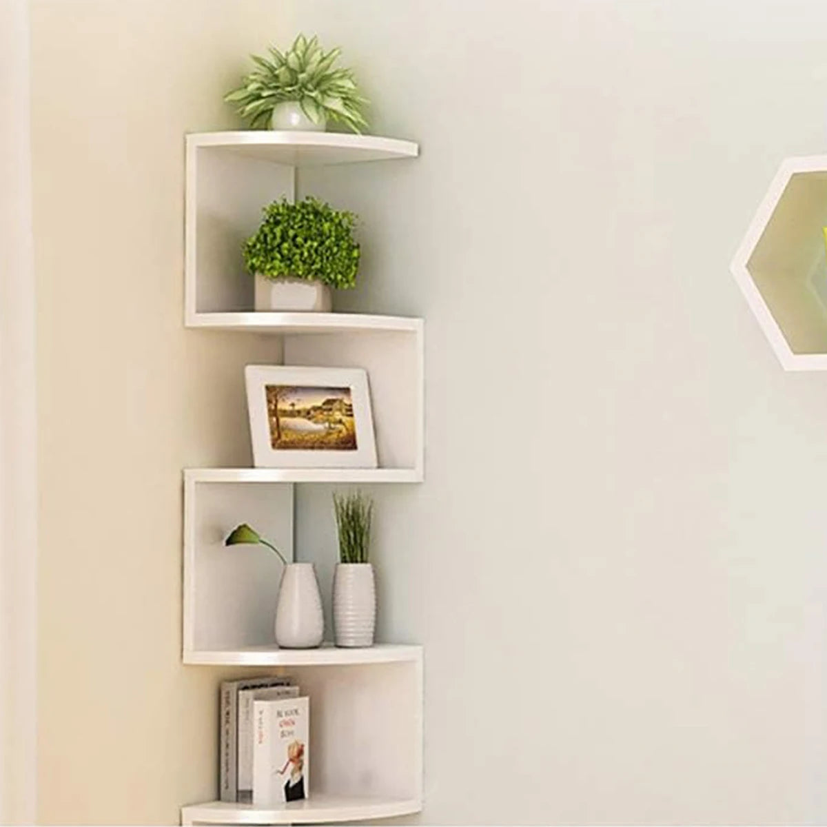 CrescentCorner: 5-Tier Wall Shelf