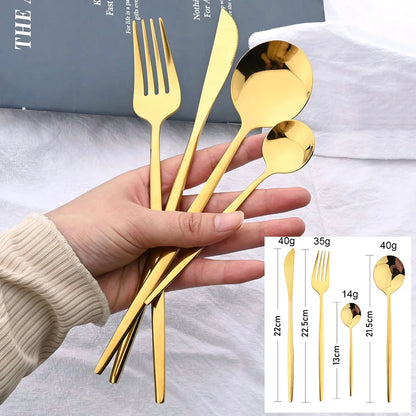 EclipseGold: Black Handle Cutlery