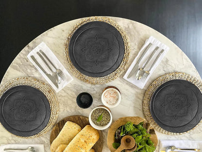 EclipseWare: 12-Piece Black Melamine Dinnerware Set