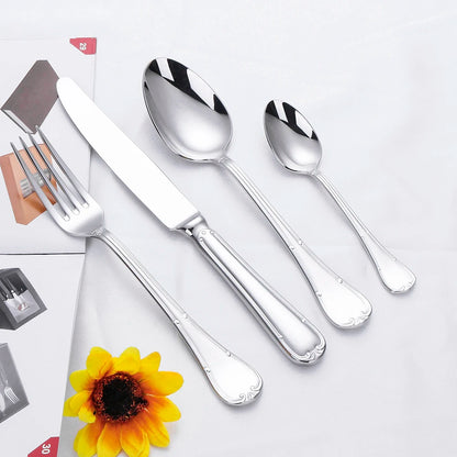 LuxeGleam: Gold Stainless Steel Cutlery Set