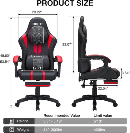 ThunderSeat: LED Gaming Chair with Speakers & Massage