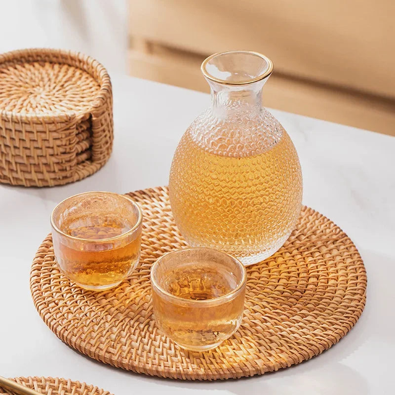 RattanNest: Handwoven Natural Coasters & Placemats