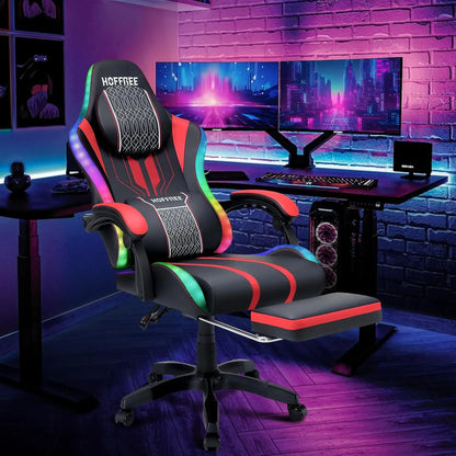 ThunderSeat: LED Gaming Chair with Speakers & Massage