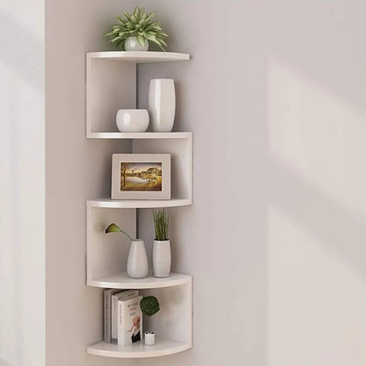 CrescentCorner: 5-Tier Wall Shelf