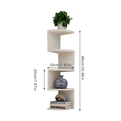 CrescentCorner: 5-Tier Wall Shelf