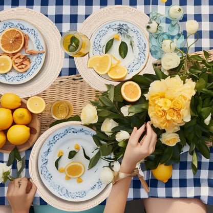 CircleWeave: Braided Round Placemats Set