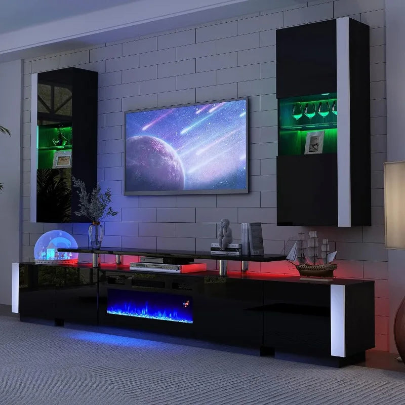 LumiShelf: LED-Lit High Gloss Wall Cabinet