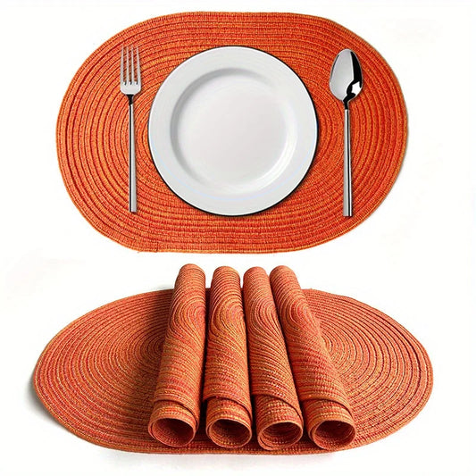 WeaveCharm: Oval Braided Placemat Set