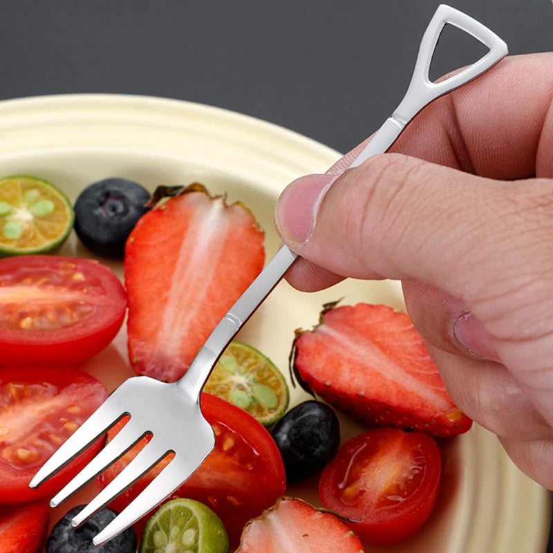 DeliShovel: Creative Stainless Steel Fruit Forks