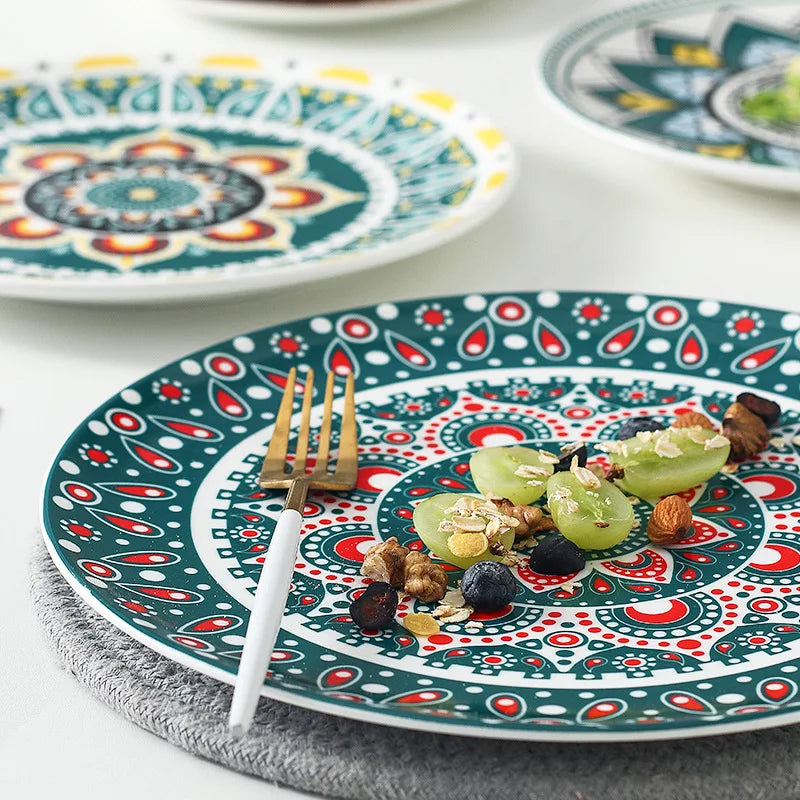 BohoElegance: Porcelain Dinnerware Set