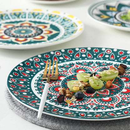 BohoElegance: Porcelain Dinnerware Set