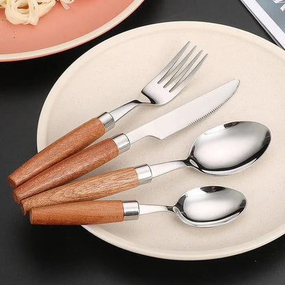 WoodlandEdge: Sapele Handle Cutlery Set