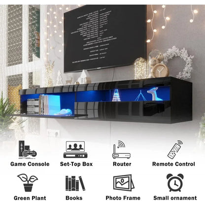 GlowShelf: LED Floating TV Stand