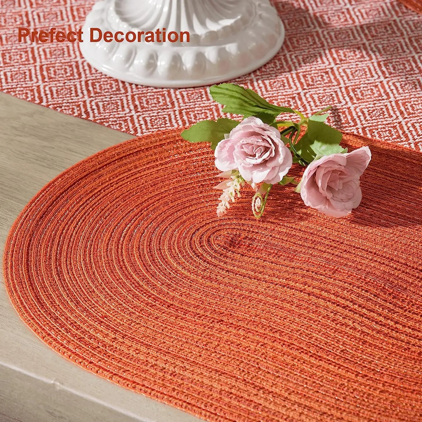 WeaveCharm: Oval Braided Placemat Set