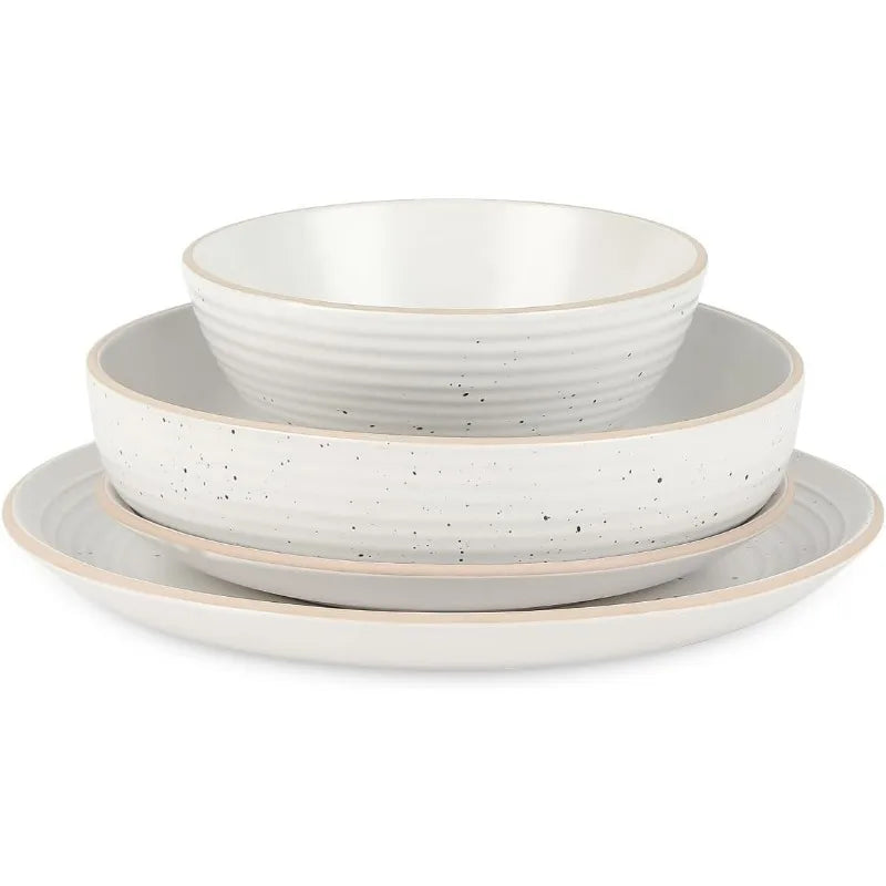 SlateCircle: 16-Piece Charcoal Stoneware Dinner Set