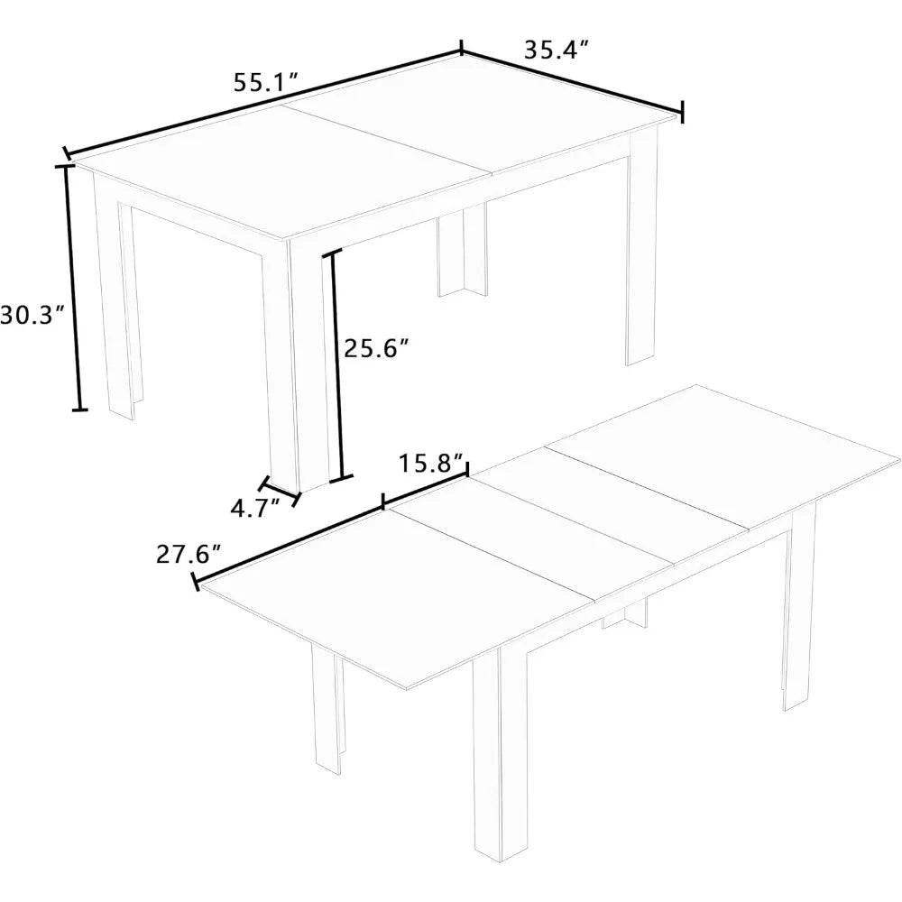 FlexiTable: Midcentury Extendable Dining Table