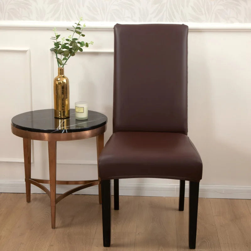 LuxGuard: PU Leather Stretch Dining Chair Covers