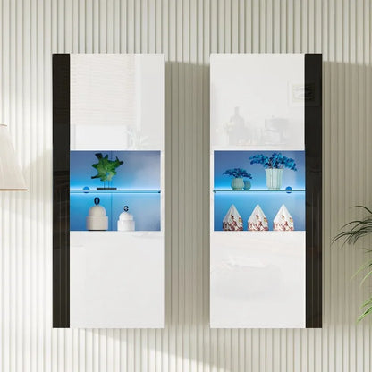 LumiShelf: LED-Lit High Gloss Wall Cabinet