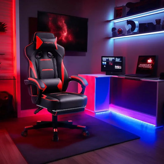 EliteGuard: Ergonomic Gaming Chair with Footrest