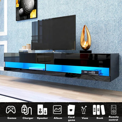 LumiVista: Floating LED TV Stand & Entertainment Center