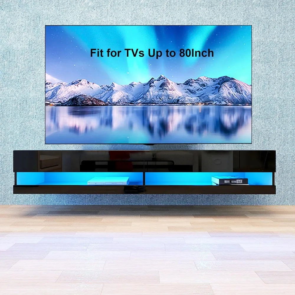 LumiVista: Floating LED TV Stand & Entertainment Center