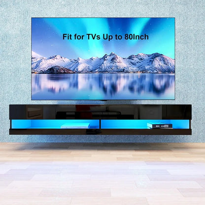 LumiVista: Floating LED TV Stand & Entertainment Center