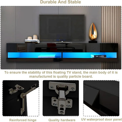 LumiVista: Floating LED TV Stand & Entertainment Center