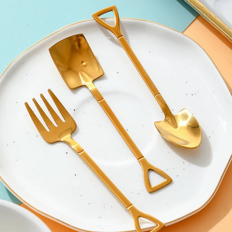 DeliShovel: Creative Stainless Steel Fruit Forks