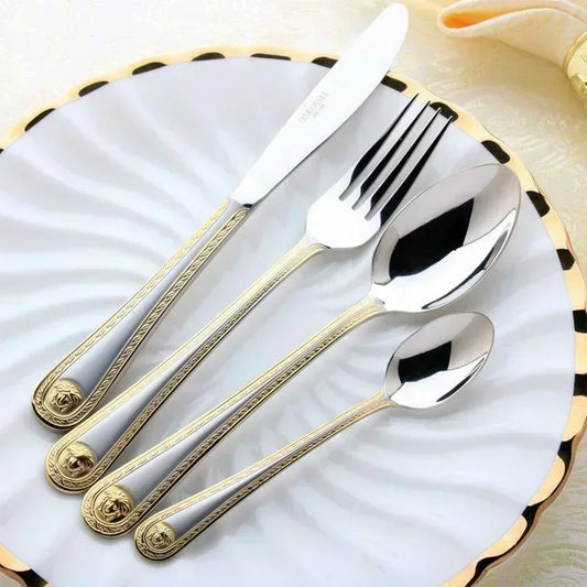 RegalGilt: Vintage Gold-Plated Cutlery Set